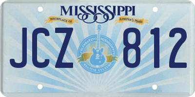 MS license plate JCZ812
