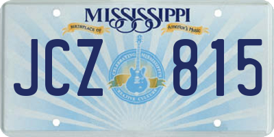 MS license plate JCZ815