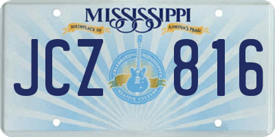 MS license plate JCZ816