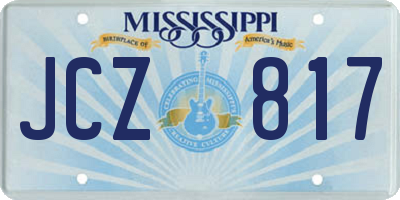 MS license plate JCZ817