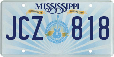 MS license plate JCZ818