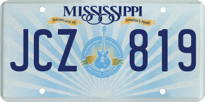 MS license plate JCZ819