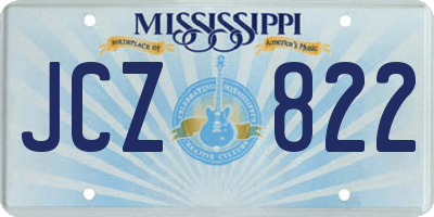 MS license plate JCZ822