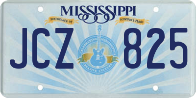MS license plate JCZ825