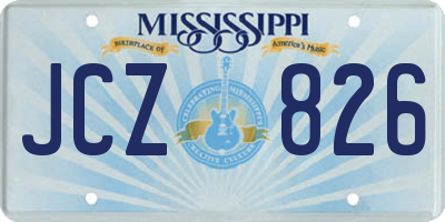 MS license plate JCZ826