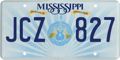 MS license plate JCZ827