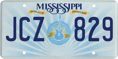 MS license plate JCZ829