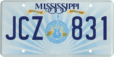 MS license plate JCZ831