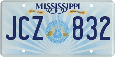 MS license plate JCZ832