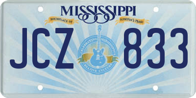 MS license plate JCZ833