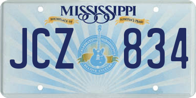 MS license plate JCZ834