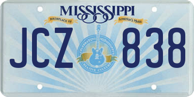 MS license plate JCZ838