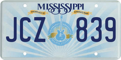 MS license plate JCZ839