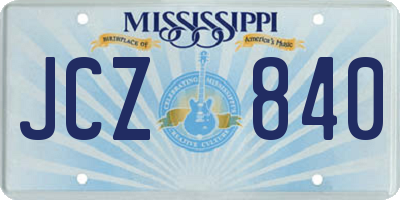 MS license plate JCZ840