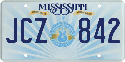 MS license plate JCZ842