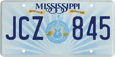 MS license plate JCZ845