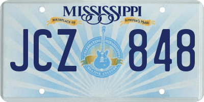 MS license plate JCZ848