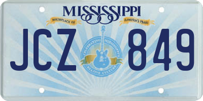 MS license plate JCZ849