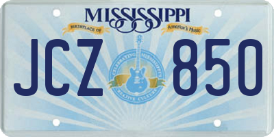 MS license plate JCZ850