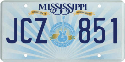 MS license plate JCZ851