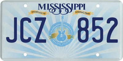 MS license plate JCZ852