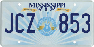MS license plate JCZ853