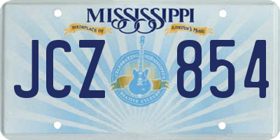 MS license plate JCZ854