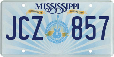 MS license plate JCZ857