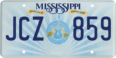 MS license plate JCZ859