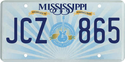 MS license plate JCZ865
