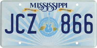 MS license plate JCZ866