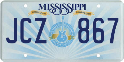 MS license plate JCZ867