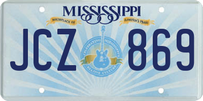 MS license plate JCZ869