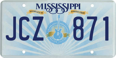 MS license plate JCZ871