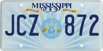 MS license plate JCZ872