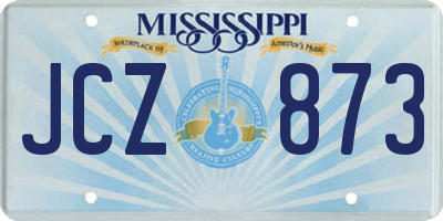 MS license plate JCZ873