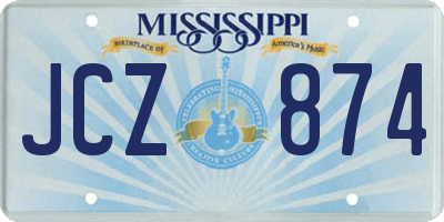 MS license plate JCZ874