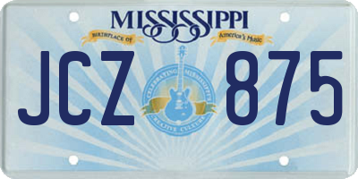 MS license plate JCZ875