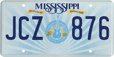 MS license plate JCZ876