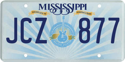MS license plate JCZ877