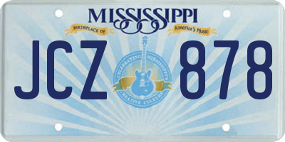 MS license plate JCZ878