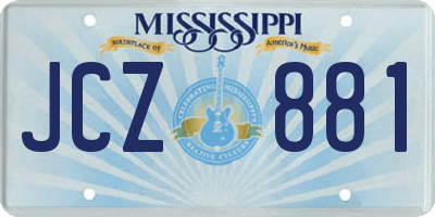 MS license plate JCZ881