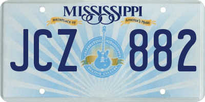MS license plate JCZ882