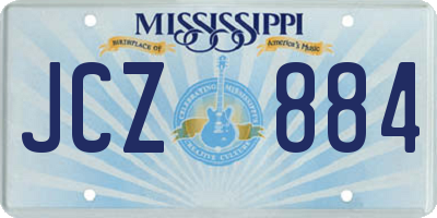 MS license plate JCZ884