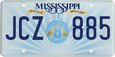 MS license plate JCZ885