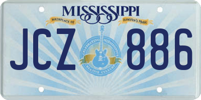 MS license plate JCZ886