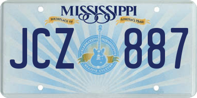 MS license plate JCZ887