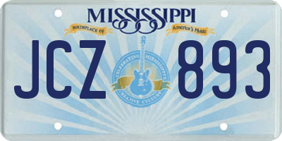 MS license plate JCZ893