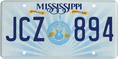 MS license plate JCZ894