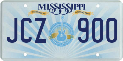 MS license plate JCZ900